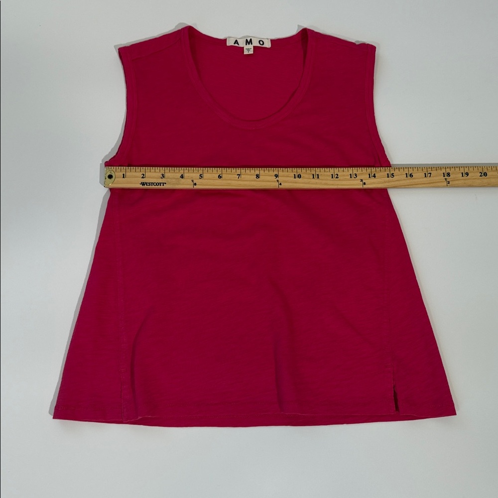 NWOT AMO Tank Top Size S Raspberry Pink Color - Picture 5 of 6